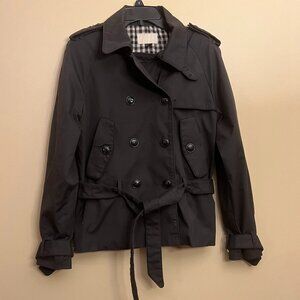 H&M Women's Black  Double breasted Jacket Pea Coat Size 10